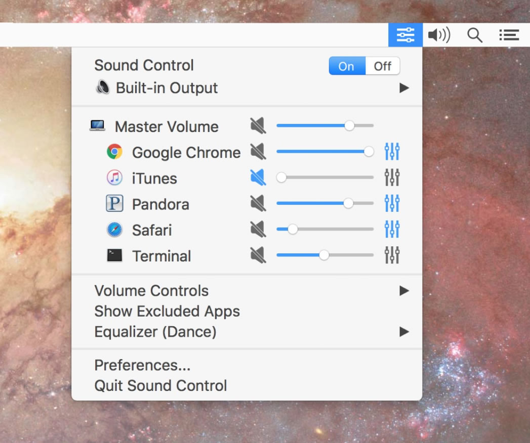 Mac equalizer for audio